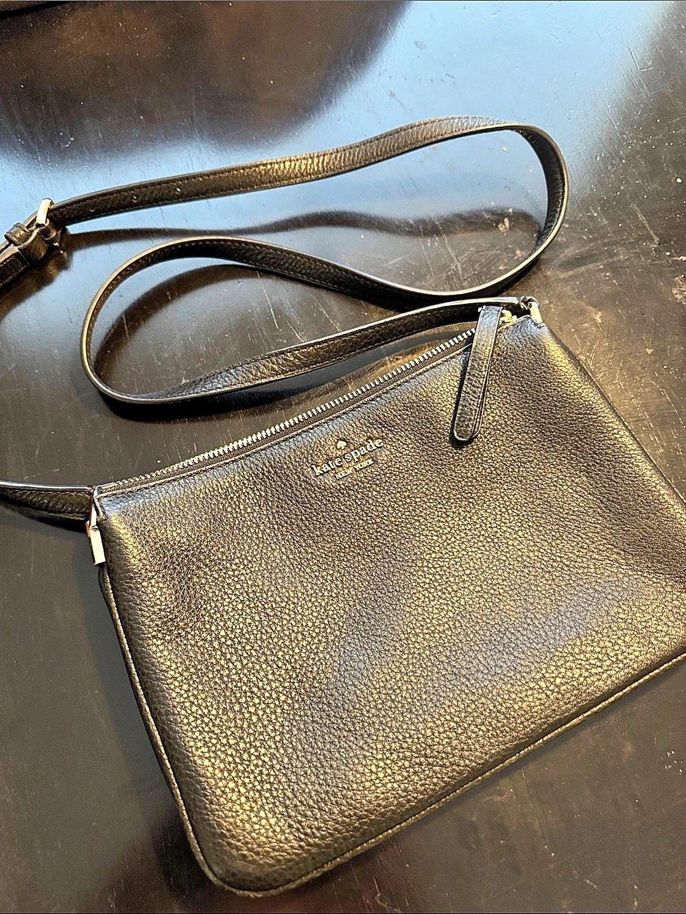 Kate Spade Black Leather Crossbody Bag